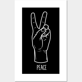 Peace Hand Sign Posters and Art